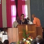 Sharing at the Portmore Missionary Church in Jamaica 2015